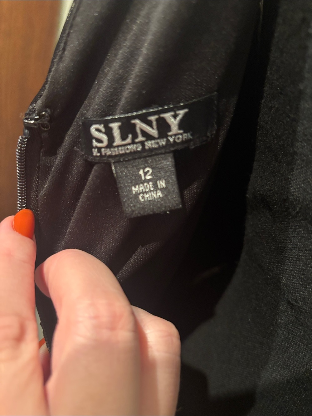 SLNY Black Dress with Beige Floral Print - Picture 2 of 9